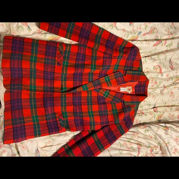 Jackets & Blazers - Vintage wool plaid blazer